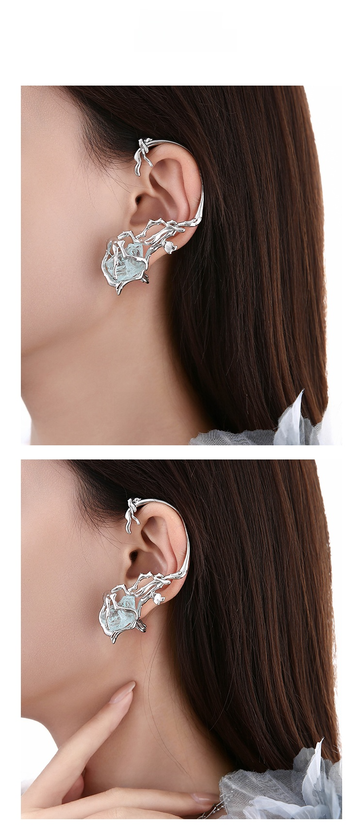 Thistle Glass Earrings – Botanical Gothic Drop Earrings