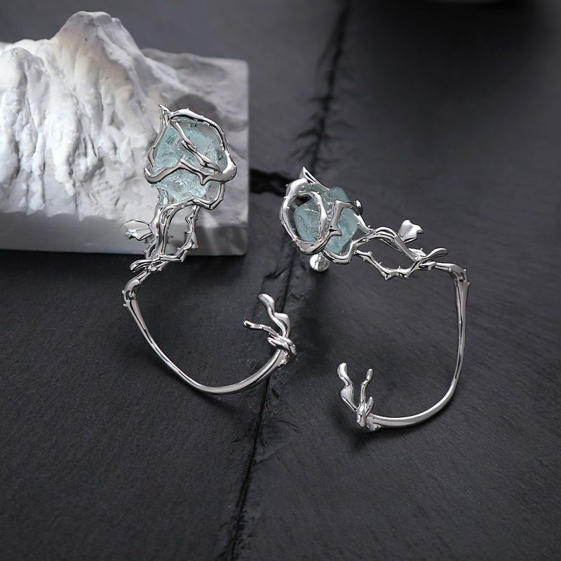 Thistle Glass Earrings – Botanical Gothic Drop Earrings