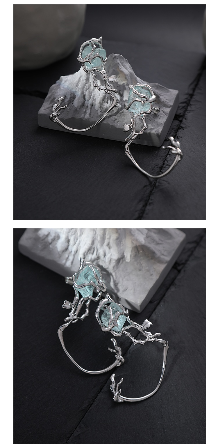 Thistle Glass Earrings – Botanical Gothic Drop Earrings