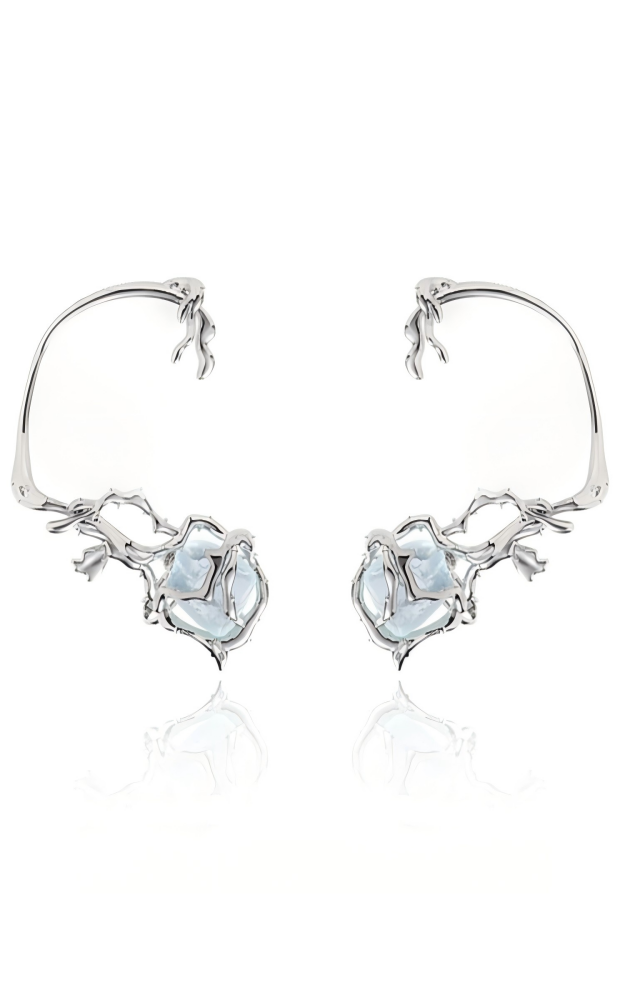 Thistle Glass Earrings – Botanical Gothic Drop Earrings