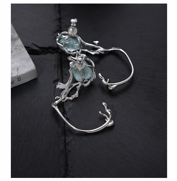 Thistle Glass Earrings – Botanical Gothic Drop Earrings