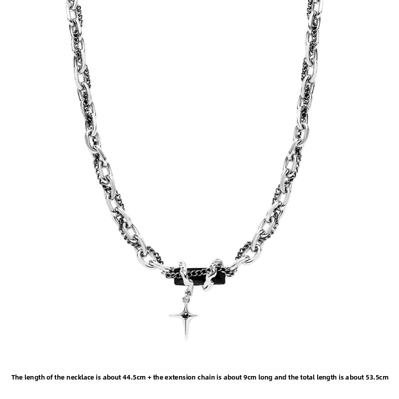 Red Cross Pendant Necklace